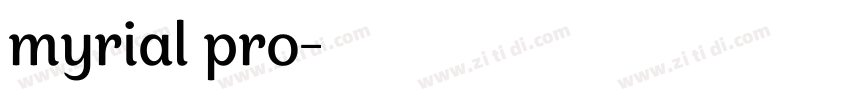 myrial pro字体转换